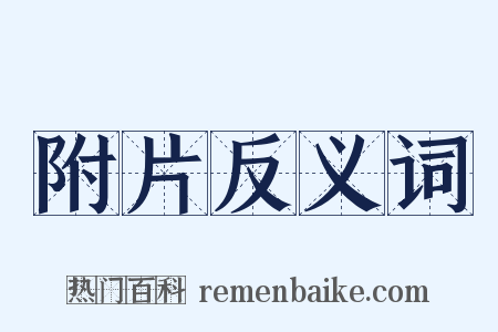 附片反义词是什么意思的图片